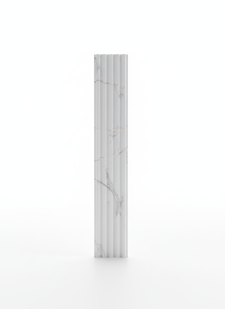 ПВЦ ламела 155×2970×17 мм – Светъл мрамор с жилки