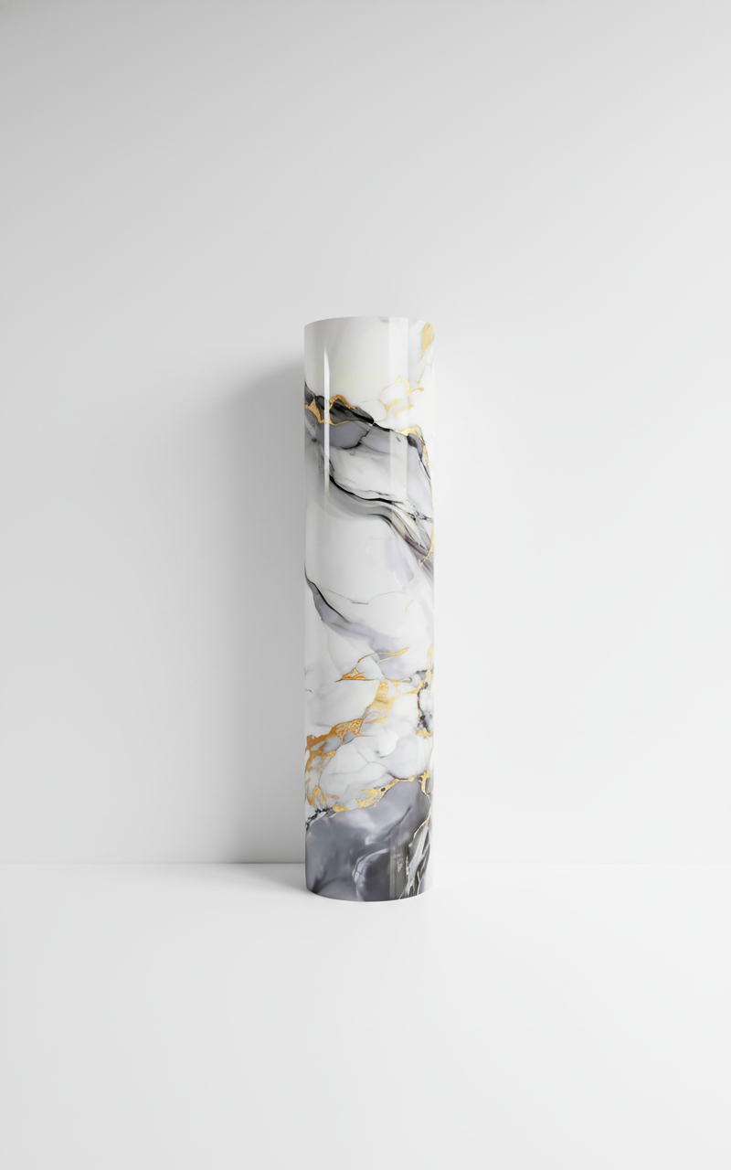 Декоративно самозалепващо фолио – Calacatta Storm Gold мрамор, 120×300 см