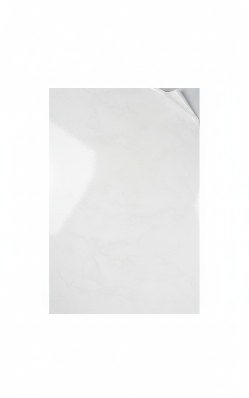 Декоративно самозалепващо фолио – High‑Gloss Pure White, 120×300 см