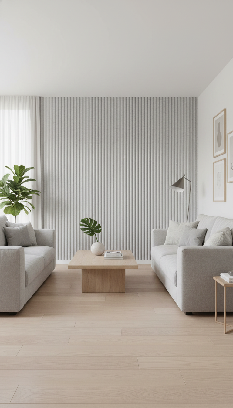 ПВЦ ламела 155×2970×17 мм – Светъл бетон