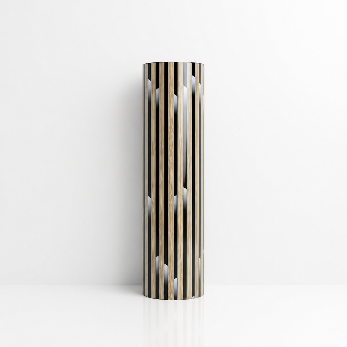 Декоративно самозалепващо фолио – Natural Oak Light Slats, натурален дъб със светлинен ефект (120×300 см)
