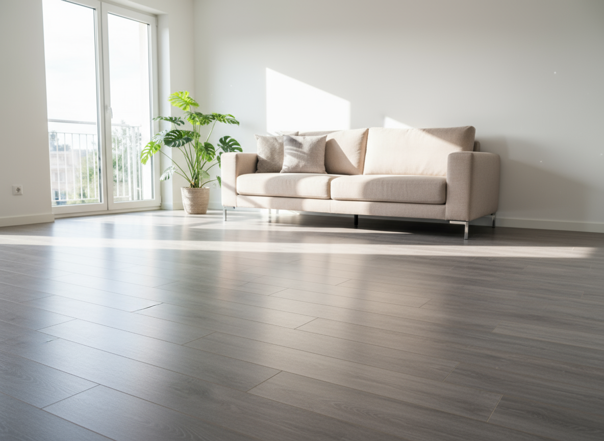 PVC подов самозалепващ панел Dark Grey Oak 91x15 см