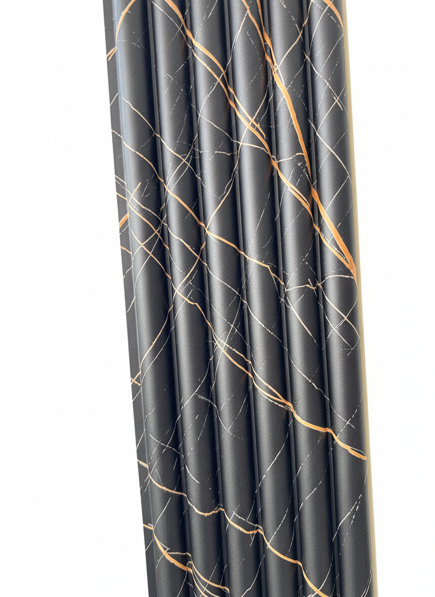 ПВЦ ламела 155×2970×17 мм – Тъмен камък с жилки