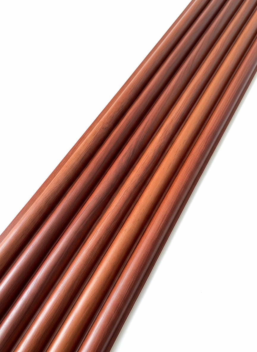 ПВЦ ламела 155×2970×17 мм – Орехов дървесен тон