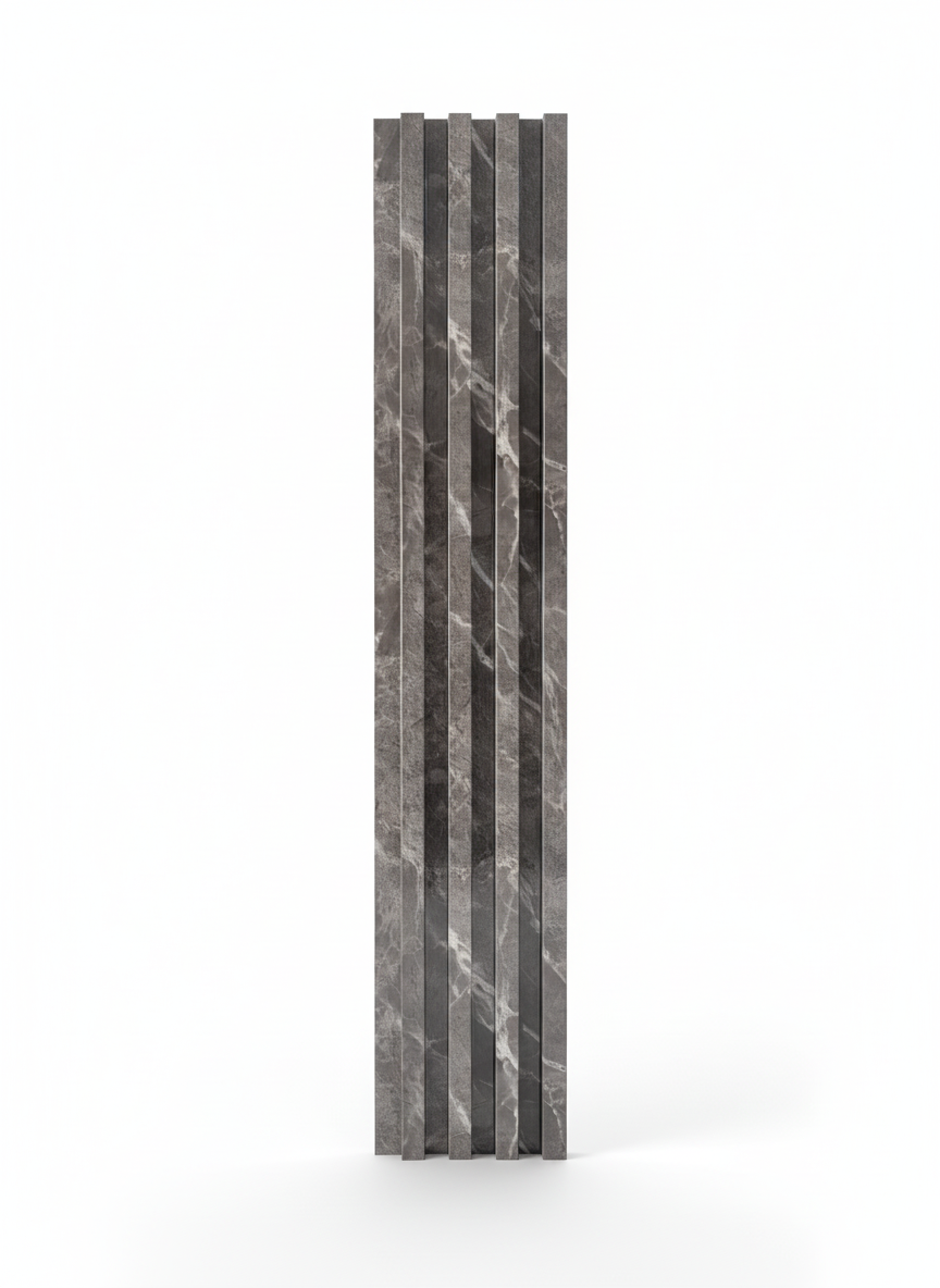 ПВЦ ламела L2 – Сив мрамор, гланц (тесен профил)