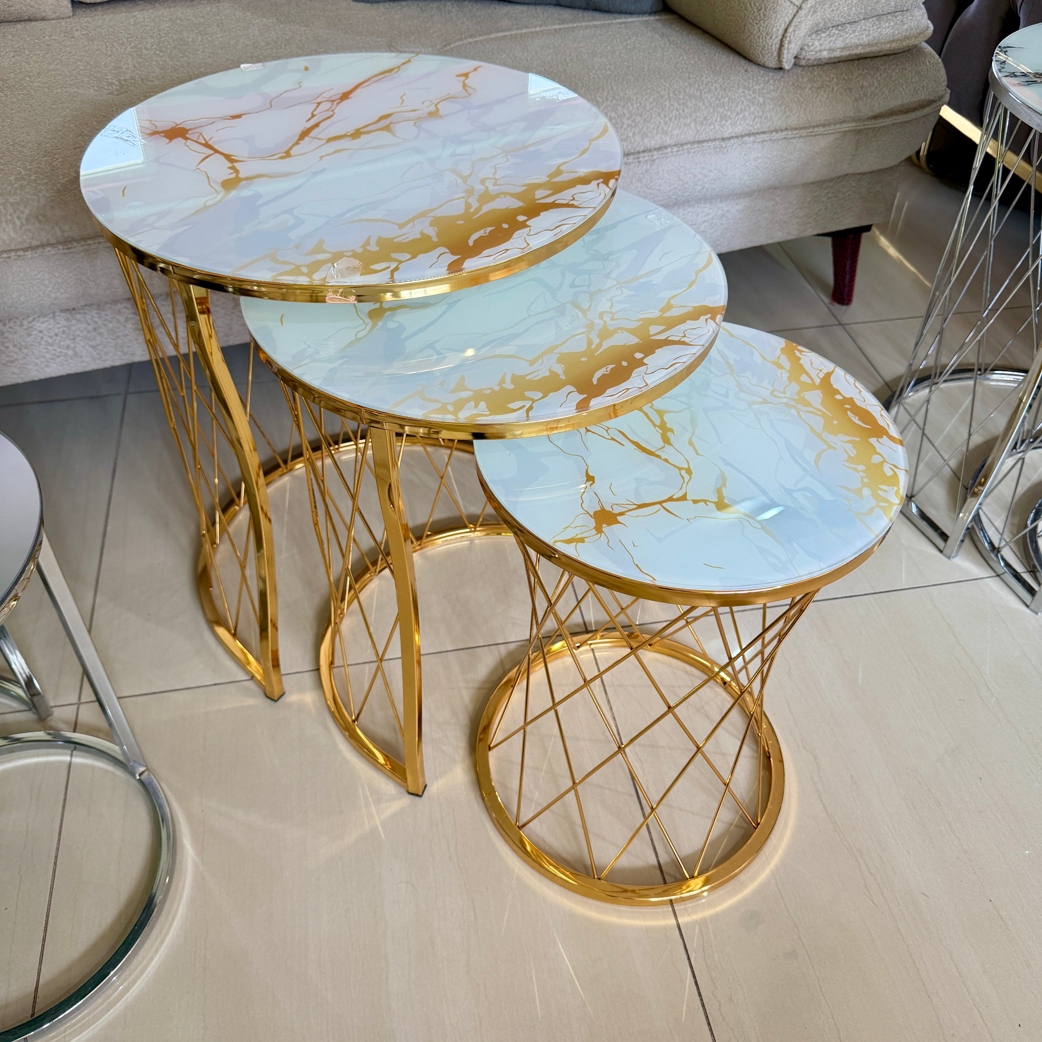 Маси 3 в 1 AURELIA GOLD  – бял мрамор и злато