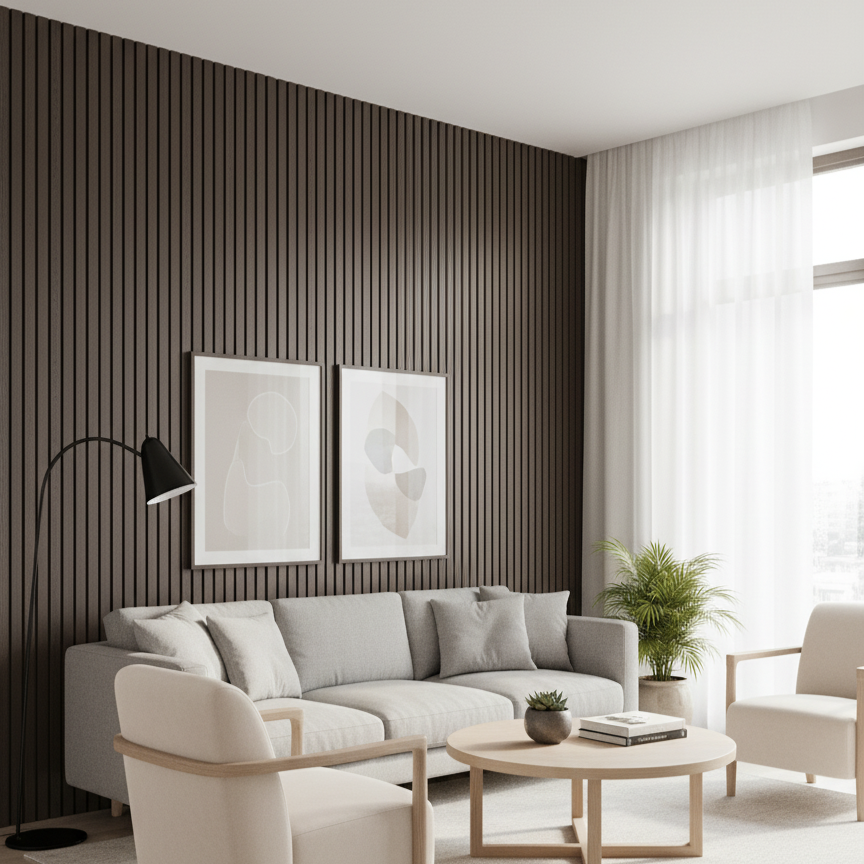 ПВЦ ламела L2 – Венге тъмен дървесен (16.5 x 297 см)