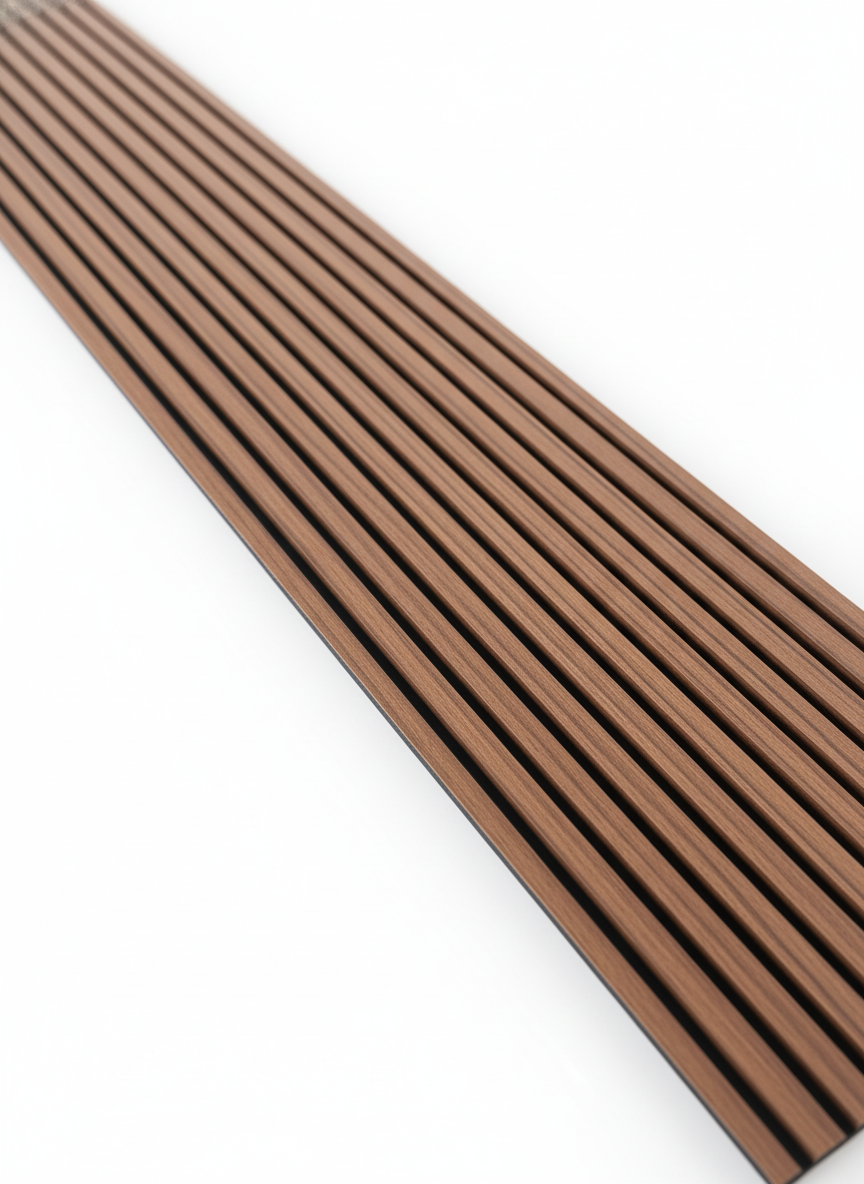 МДФ Акустичен Панел – Кафяв Орех (60×240 см)