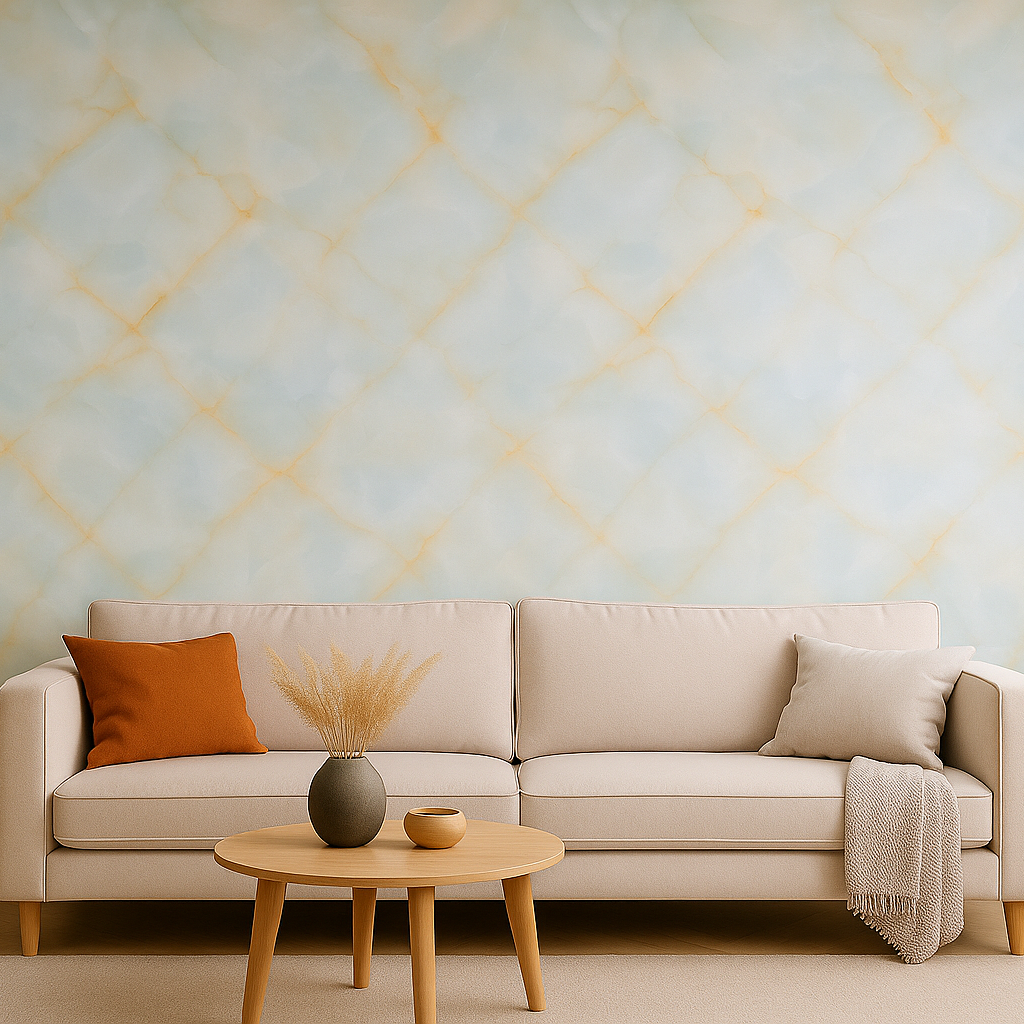 ПВЦ стенен панел 122×244 см – Светъл оникс топъл блясък