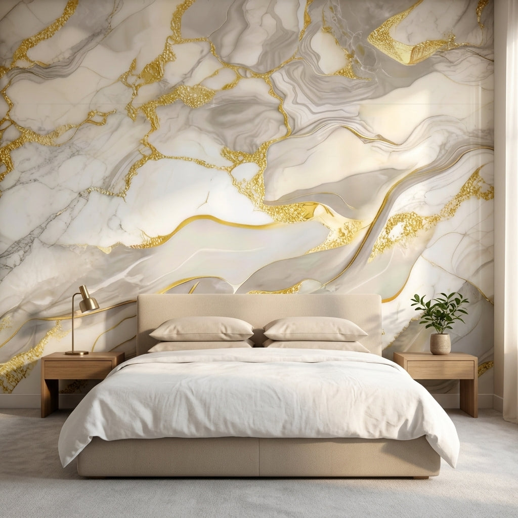 Декоративно самозалепващо фолио – Оникс Gold „Вълни“, светъл (120×300 см)