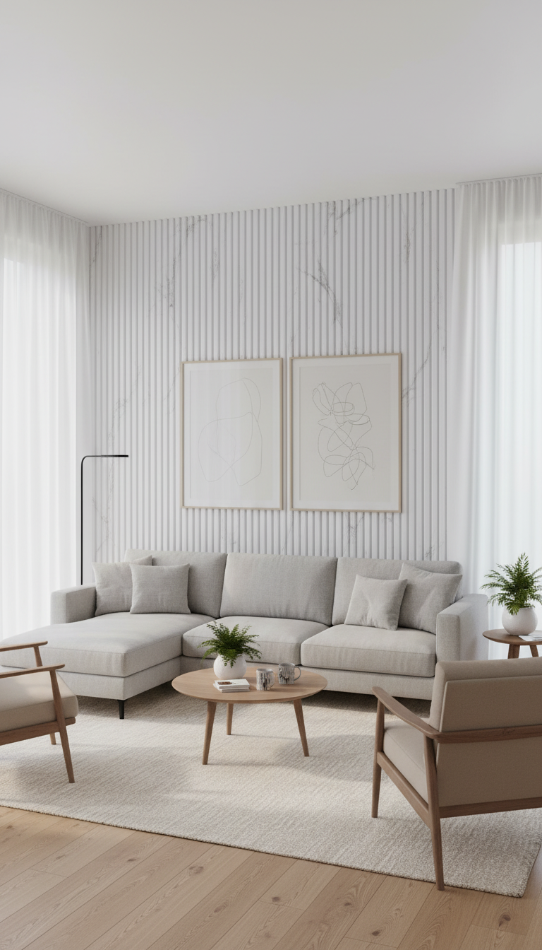 ПВЦ ламела 155×2970×17 мм – Светъл мрамор с жилки