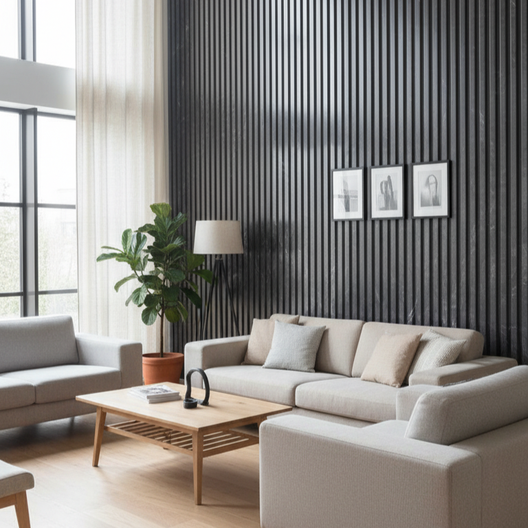 ПВЦ ламела L2 – Сив мрамор, гланц (16.5 x 297 см)