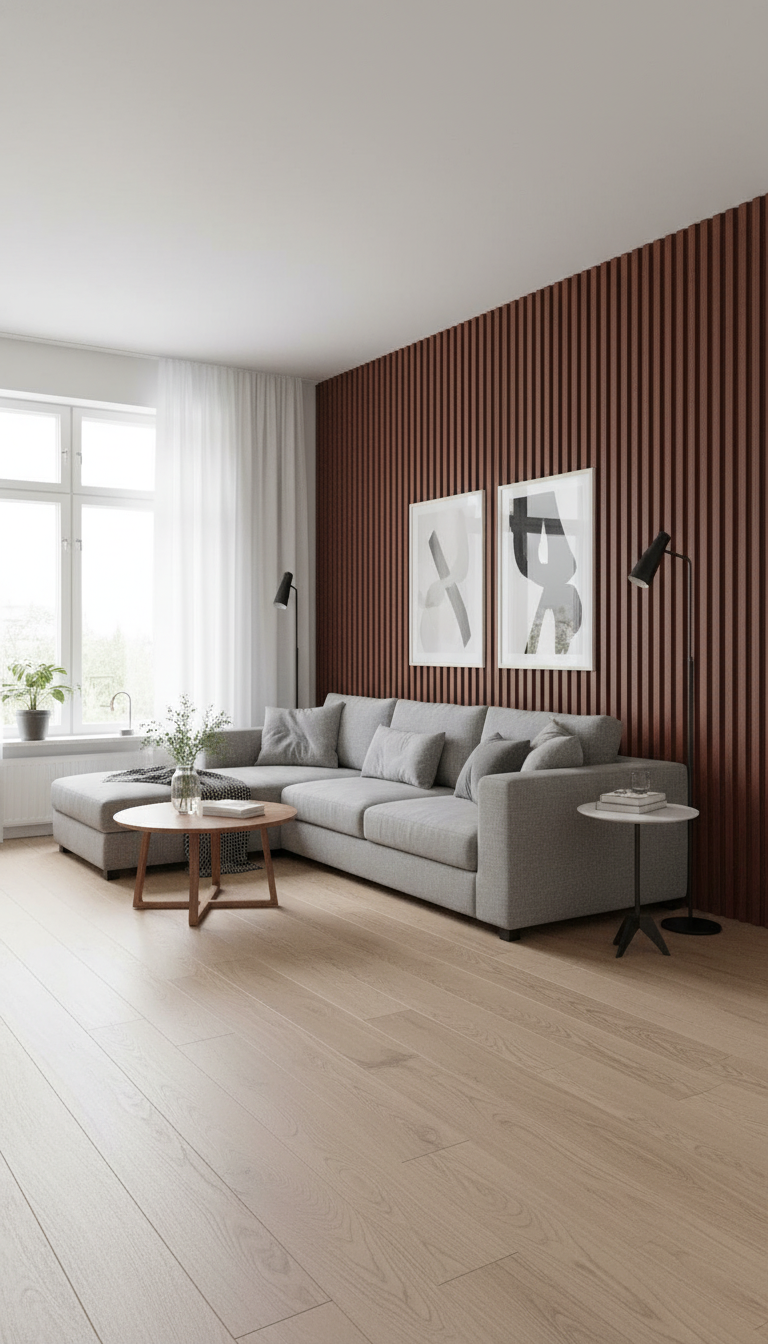 ПВЦ ламела L2 – Орех натурален (тесен профил)