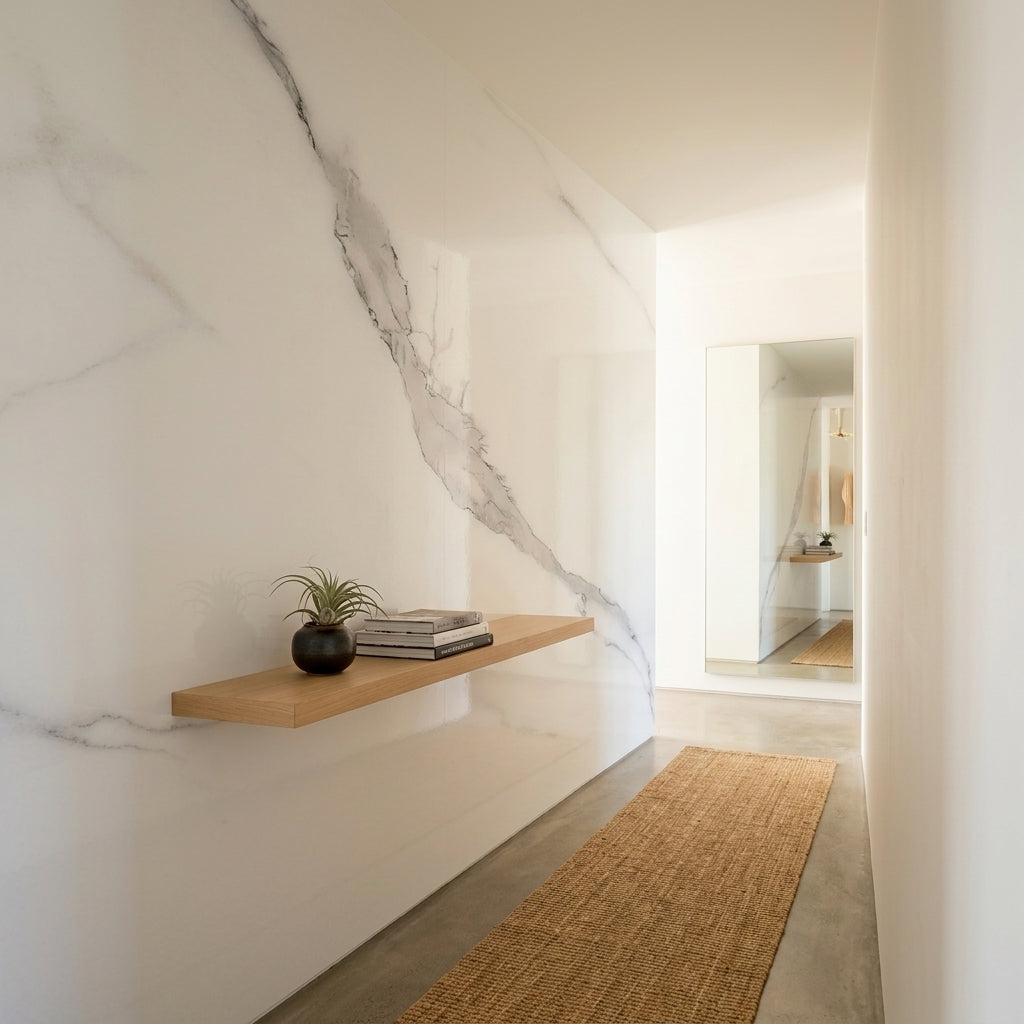 Декоративно самозалепващо фолио – Statuario Vein мрамор, 120×300 см