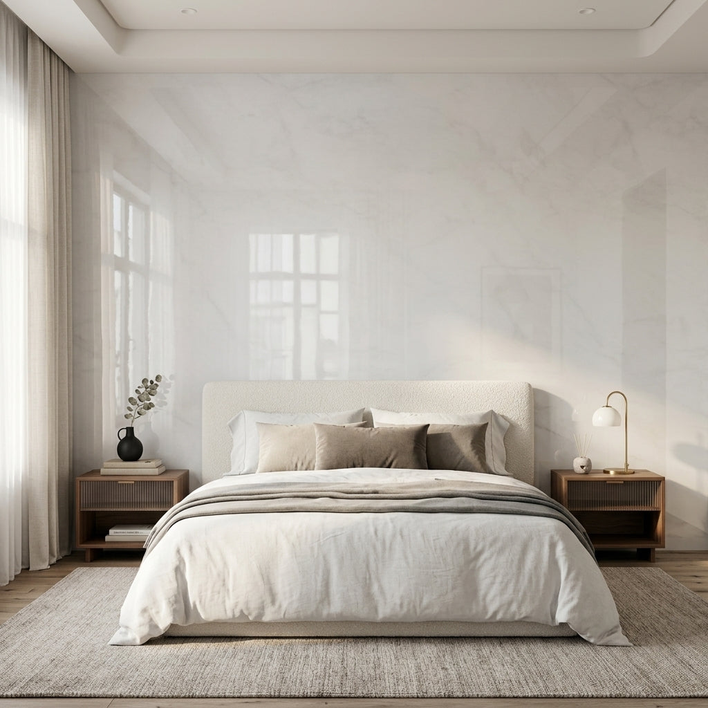 Декоративно самозалепващо фолио – High‑Gloss Pure White, 120×300 см