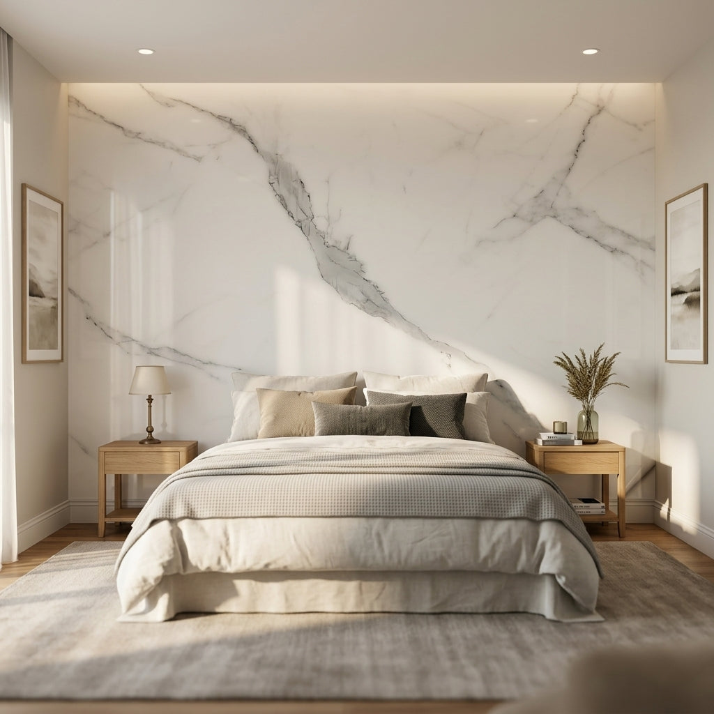 Декоративно самозалепващо фолио – Statuario Vein мрамор, 120×300 см